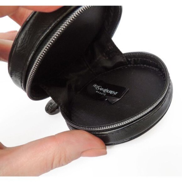 Small YSL Beaute round  black cosmetic bag, pouch, coin purse - Picture 5 of 7